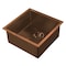 Whitehaus Noah Plus 16 Gauge Sgl Bowl Linen Textured Dual-Mount Sink Set, Copper WHNPL1818-CO - alternate 1